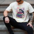 Fantasy Drama Tragedy Cute Cat Book Lover Readers Librarians Men's Comfort Colors T-Shirt Ivory