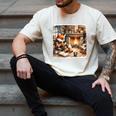 Fox Reads By Fireplace In Cabin Rustic Book Cozy Cup Tea Men's Comfort Colors T-Shirt Ivory Fox Reads By Fireplace In Cabin Rustic Book Cozy Cup Tea Men's Comfort Colors T-Shirt Ivory
