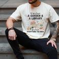 Gardening & Library Lover Books Reading Plants Cute Men's Comfort Colors T-Shirt Ivory