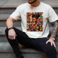 Geometric History Educated Women Reading Book Melanin Men's Comfort Colors T-Shirt Ivory