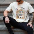 Ghost Book Reading Books Lover Teacher Happy Halloween Men's Comfort Colors T-Shirt Ivory