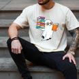 Ghost Reading Books Halloween Library Men's Comfort Colors T-Shirt Ivory