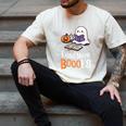 Halloween Teacher Women Cute Reading Ghost Read More Books Men's Comfort Colors T-Shirt Ivory