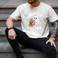 Haunted By My TBR Cute Ghost Book Reading Teacher Halloween Men's Comfort Colors T-Shirt Ivory