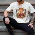 Highland Cow Reading Book Graphic Cow With Book Floral Men's Comfort Colors T-Shirt Ivory Highland Cow Reading Book Graphic Cow With Book Floral Men's Comfort Colors T-Shirt Ivory