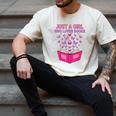 Just A Girl Who Loves Books Butterflies Reading Men's Comfort Colors T-Shirt Ivory