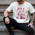 JUST A GIRL WHO LOVES BOOKS LIBRARIAN BOOK LOVERS BOOKWORM Men's Comfort Colors T-Shirt Ivory