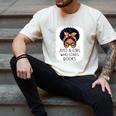 Just a Girl Who Loves Books Messy Bun Black Women Reading Men's Comfort Colors T-Shirt Ivory Just a Girl Who Loves Books Messy Bun Black Women Reading Men's Comfort Colors T-Shirt Ivory