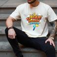 Kids Ka-Blam 7 Year Old Boys 7th Birthday Comic Book Super Hero Men's Comfort Colors T-Shirt Ivory Kids Ka-Blam 7 Year Old Boys 7th Birthday Comic Book Super Hero Men's Comfort Colors T-Shirt Ivory