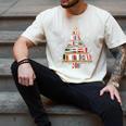Library Books Christmas Tree Teacher Xmas Snowflake Men's Comfort Colors T-Shirt Ivory