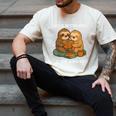 Life Is Better With Sloths And Books Cute Sloth Lover Men's Comfort Colors T-Shirt Ivory