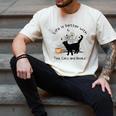 Life Is Better With Tea Cats And Books Cat Sayings Men's Comfort Colors T-Shirt Ivory Life Is Better With Tea Cats And Books Cat Sayings Men's Comfort Colors T-Shirt Ivory