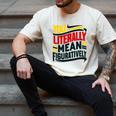 You Literally Mean Figuratively Grammar Teacher Book Writers Men's Comfort Colors T-Shirt Ivory