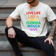 Live Life Like A Book Florida Would Ban Gay Rights LGBTQ Men's Comfort Colors T-Shirt Ivory