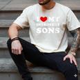 I Love My Introvert Sons I Heart My Introvert Sons Men's Comfort Colors T-Shirt Ivory