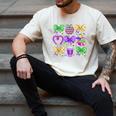 Mardi Gras Teacher Coquette Bow Pencil Apple Book Women Girl Men's Comfort Colors T-Shirt Ivory Mardi Gras Teacher Coquette Bow Pencil Apple Book Women Girl Men's Comfort Colors T-Shirt Ivory
