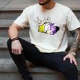 Non-Binary Book Lover Nonbinary Daisy LGBT Reading Pride Men's Comfort Colors T-Shirt Ivory