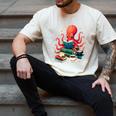 Octopus Reading Books Tea Coffee Men's Comfort Colors T-Shirt Ivory
