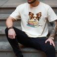 Papillon Books Reading Dog Breed Graphic For Men Women Kids Men's Comfort Colors T-Shirt Ivory Papillon Books Reading Dog Breed Graphic For Men Women Kids Men's Comfort Colors T-Shirt Ivory
