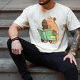 Pet Capybara Is Reading Library Capy Word Book Day Teacher Men Women Kids Men's Comfort Colors T-Shirt Ivory