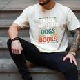 Pet Lover Joke Easily Distracted By Dogs And Books Men Men's Comfort Colors T-Shirt Ivory