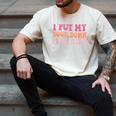 I Put My Book Down To Be Here Book Lover Book Nerd Men's Comfort Colors T-Shirt Ivory