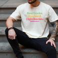 Read Books Run Hard Fight Fascists Men's Comfort Colors T-Shirt Ivory
