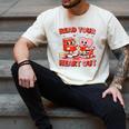 Read Your Heart Out Valentine Reading Book Girl Kid Teacher Men's Comfort Colors T-Shirt Ivory