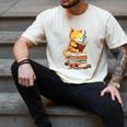 Reading Cat Books Cute Men's Comfort Colors T-Shirt Ivory