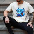 Readsolotl Blue Kawaii Axolotl Book Lover Reading Men's Comfort Colors T-Shirt Ivory