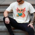 Readsolotl Kawaii Axolotl Reading Book Lover Men's Comfort Colors T-Shirt Ivory