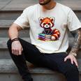 Red Panda Books Lover Reading Bookworm Men's Comfort Colors T-Shirt Ivory