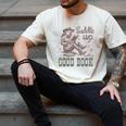 Retro Cowgirl ReadingTee Saddle Up With A Good Book Western Men's Comfort Colors T-Shirt Ivory Retro Cowgirl ReadingTee Saddle Up With A Good Book Western Men's Comfort Colors T-Shirt Ivory