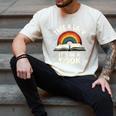 Retro Rainbow Take A Look It's In A Book Reading Men's Comfort Colors T-Shirt Ivory