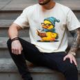 Rubber Duck Reading Book Rubber Duckie Reader Coffee Lover Men's Comfort Colors T-Shirt Ivory