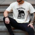 Salem Witch Book Club Bookish Halloween Cat Women Men's Comfort Colors T-Shirt Ivory Salem Witch Book Club Bookish Halloween Cat Women Men's Comfort Colors T-Shirt Ivory