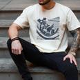 Schnauzer Hammock Reading Book Schnauzer Glasses Men's Comfort Colors T-Shirt Ivory