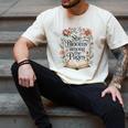 She Blooms Among The Pages Women Mom Wife Floral Book Lover Premium Tri-Blend Men's Comfort Colors T-Shirt Ivory