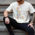 Sip Coffee Pet Cats Read Books Repeat Book Cat Lover Men's Comfort Colors T-Shirt Ivory