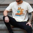 Squirrel Reading Book Glasses Bookworm Librarian Men's Comfort Colors T-Shirt Ivory Squirrel Reading Book Glasses Bookworm Librarian Men's Comfort Colors T-Shirt Ivory