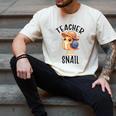 Teacher Snail With Glasses On Books Cute Pre-K Kindergarten Men's Comfort Colors T-Shirt Ivory