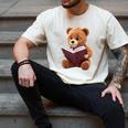 Teddy Bear Reading a Book Men's Comfort Colors T-Shirt Ivory