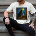 Van Gogh Starry Night Art Cat And Book Lovers Premium Tri-Blend Men's Comfort Colors T-Shirt Ivory Van Gogh Starry Night Art Cat And Book Lovers Premium Tri-Blend Men's Comfort Colors T-Shirt Ivory