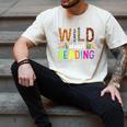 Wild About Reading Library Day Reading Books & Bookworm Men's Comfort Colors T-Shirt Ivory