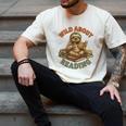 Wild About Reading Sloth Coffee Teacher Book Lover Men's Comfort Colors T-Shirt Ivory