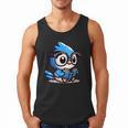 Adorable Book Lover Blue Jay With Reading Glasses Cute Men Tank Top Adorable Book Lover Blue Jay With Reading Glasses Cute Men Tank Top