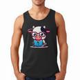 Adorable Book Lover Cow With Reading Glasses Cute Men Tank Top