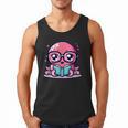 Adorable Book Lover Octopus With Reading Glasses Cute Men Tank Top