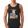 Adorable Donkey With Heart Sitting On Colorful Book Stack Men Tank Top