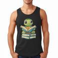 Adorable Turtle Reading Books Men Tank Top